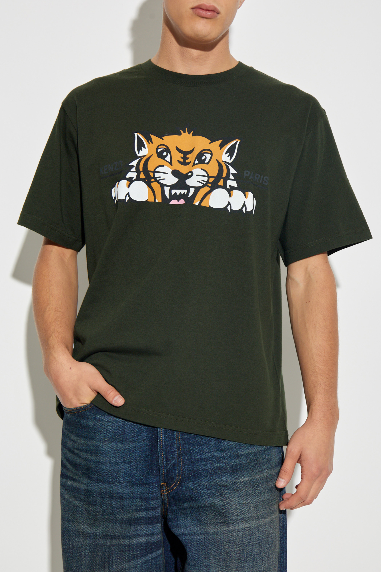 Green T-shirt with logo Kenzo - Vitkac France